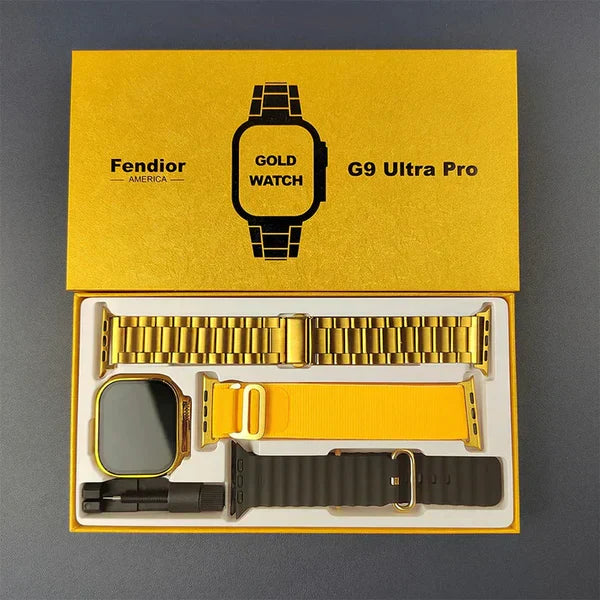 G9 Ultra Pro Smart Watch (Golden Edition) - 49MM Ultra Series 8.