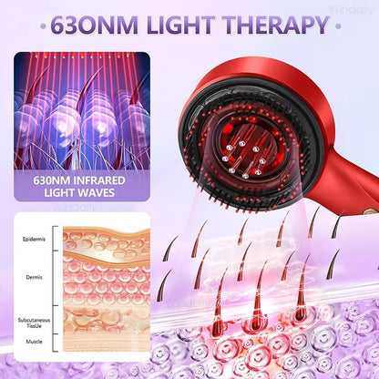 Electric Hair Growth Scalp Massager with LED Therapy