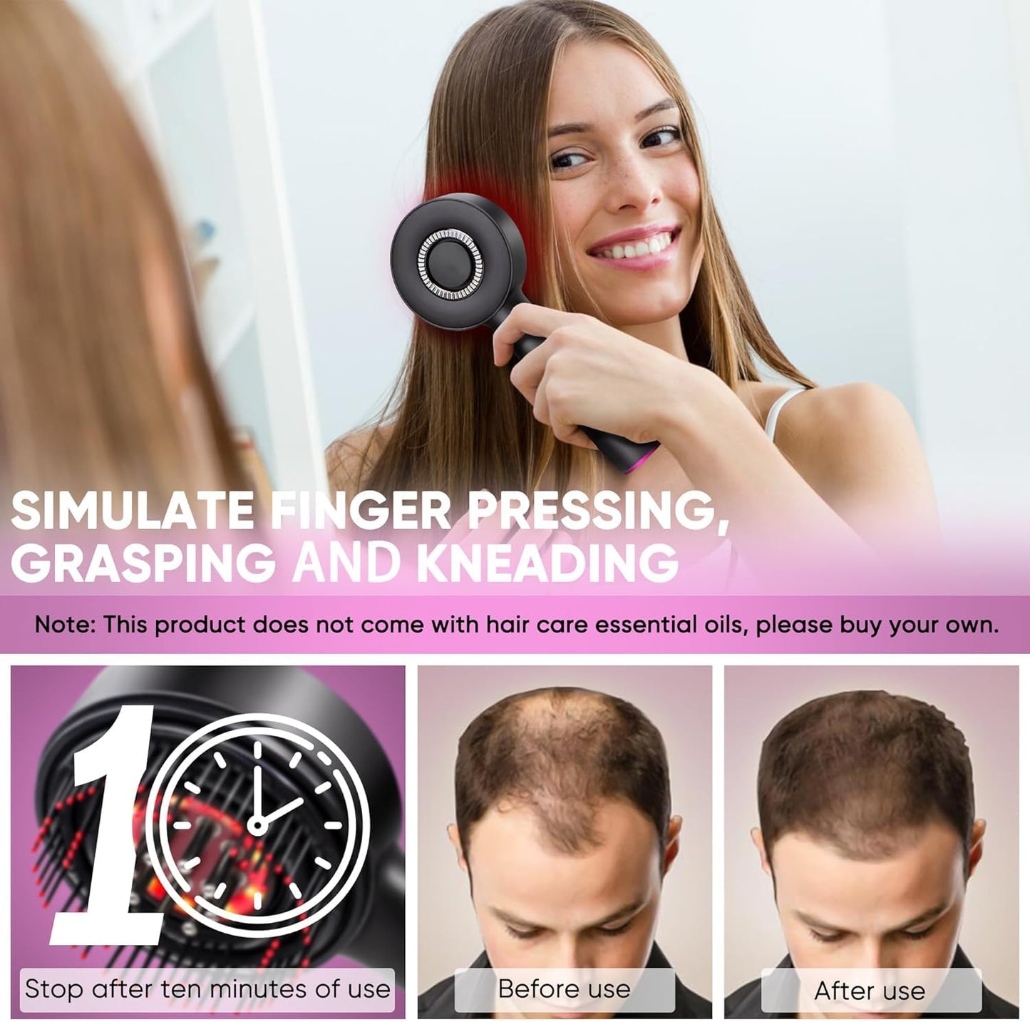 Electric Hair Growth Scalp Massager with LED Therapy