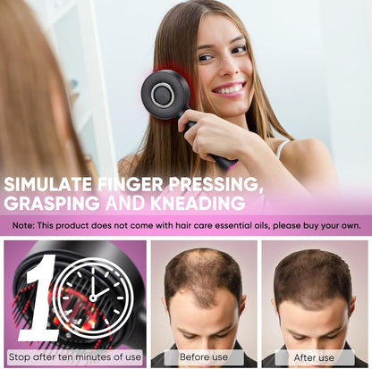 Electric Hair Growth Scalp Massager with LED Therapy