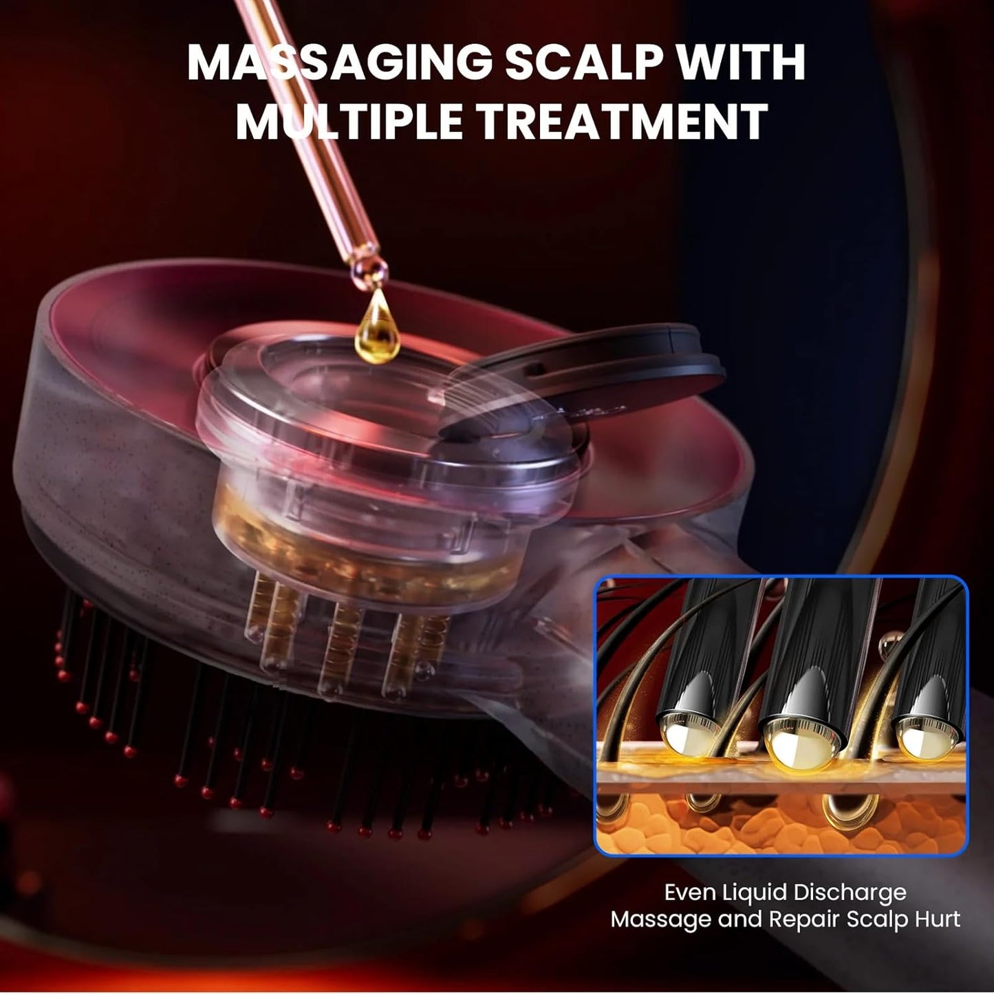 Electric Hair Growth Scalp Massager with LED Therapy