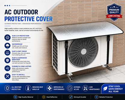 AC Outdoor Unit Cover – Waterproof, UV Resistant & All-Weather Protection